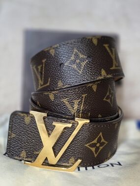 Louis Vuitton Initiales 30 MM Monogram Canvas Belts 90/36